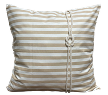 Lade das Bild in den Galerie-Viewer, 1 Maritime Kissenhülle, Kissenbezug, Landhausstil Kissen * Seemannsknoten * beige/weiß .
