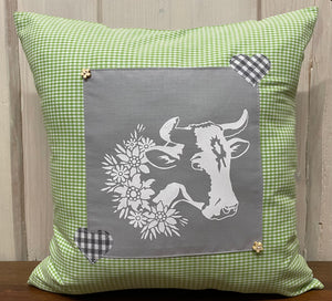 1x country house style cushion cover * cushion cover * farmhouse decorative cushion * cow *