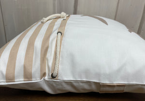 1 Maritime Kissenhülle, Kissenbezug, Landhausstil Kissen * Möwen * weiß/beige