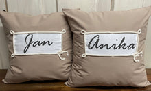 Load image into Gallery viewer, 1x Personalized cushion cover, country house style cushion cover * cushion cover * decorative cushion * beige
