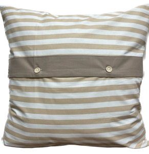 1 Maritime Kissenhülle, Kissenbezug, Landhausstil Kissen * Seemannsknoten * beige/weiß .