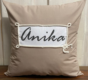1x Personalized cushion cover, country house style cushion cover * cushion cover * decorative cushion * beige
