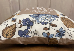 Landhausstil Kissenhülle * Kissenbezug * Dekokissen „ Home Sweet Home „ beige/blau