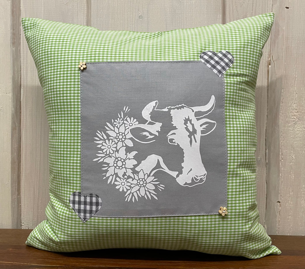 1x country house style cushion cover * cushion cover * farmhouse decorative cushion * cow *