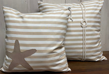 Lade das Bild in den Galerie-Viewer, 1 Maritime Kissenhülle, Kissenbezug, Landhausstil Kissen * Seemannsknoten * beige/weiß .
