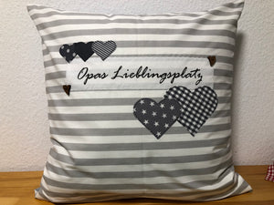 1x Landhausstil Kissenhülle * Kissenbezug * Dekokissen * Opas Lieblingsplatz *
