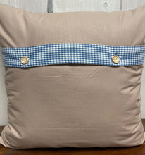 Lade das Bild in den Galerie-Viewer, 1 Landhausstil Kissenhülle, Kissenbezug, Dekokissen * Jäger Mufflon * blau /beige
