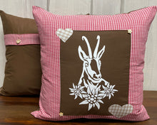 Load image into Gallery viewer, 1x country house style cushion cover * cushion cover * farmhouse decorative cushion * chamois *
