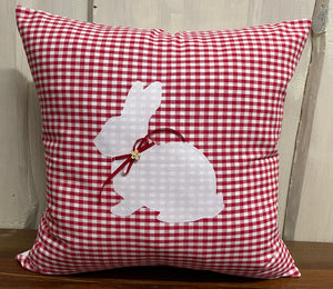 1 Landhausstill Kissenhülle, Kissenbezug, Osterkissen,Ostern rot/weiß