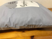 Load image into Gallery viewer, 1x country house style cushion cover * cushion cover * decorative cushion gray * dad&#39;s snoring place *
