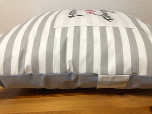 1x country house style cushion cover * cushion cover * decorative cushion grey/white * favorite person *