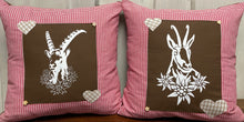 Load image into Gallery viewer, 1x country house style cushion cover * cushion cover * farmhouse decorative cushion * chamois *
